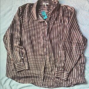 Striped Brown Women's Top